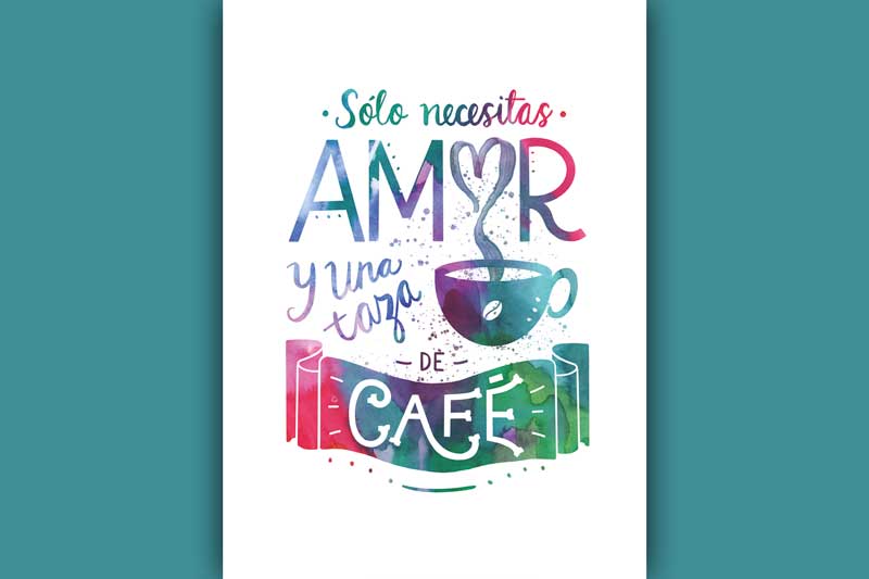 Lámina Amor y café