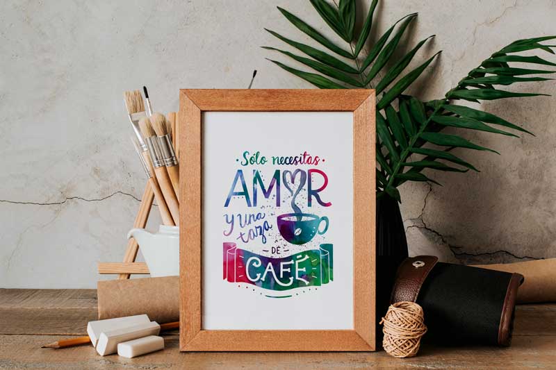 Lámina Amor y café