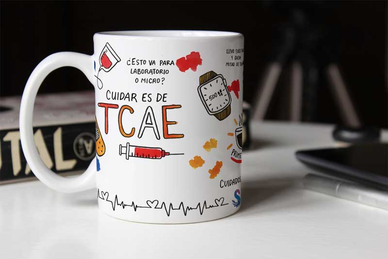 Taza Cuidar es de TCAE