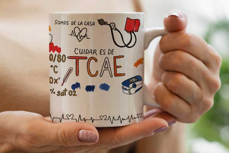 Taza Cuidar es de TCAE