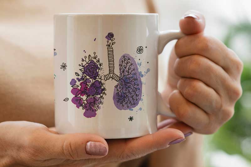 Taza Órganos floral